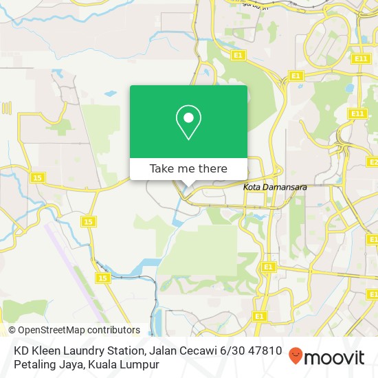 KD Kleen Laundry Station, Jalan Cecawi 6 / 30 47810 Petaling Jaya map