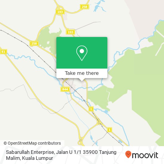 Sabarullah Enterprise, Jalan U 1 / 1 35900 Tanjung Malim map