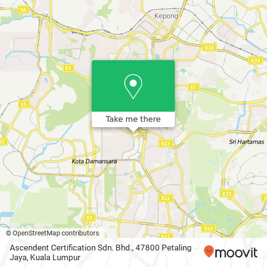 Ascendent Certification Sdn. Bhd., 47800 Petaling Jaya map