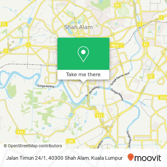 Peta Jalan Timun 24 / 1, 40300 Shah Alam