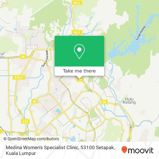 Medina Women's Specialist Clinic, 53100 Setapak map