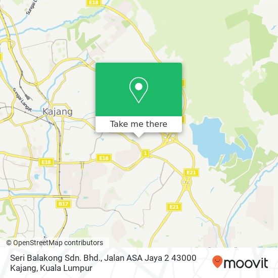 Seri Balakong Sdn. Bhd., Jalan ASA Jaya 2 43000 Kajang map