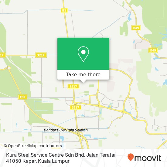 Peta Kura Steel Service Centre Sdn Bhd, Jalan Teratai 41050 Kapar