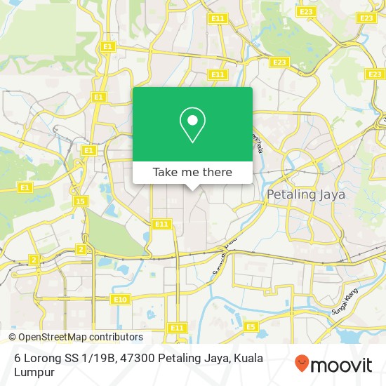 6 Lorong SS 1 / 19B, 47300 Petaling Jaya map