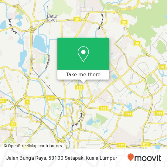 Jalan Bunga Raya, 53100 Setapak map