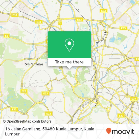 16 Jalan Gemilang, 50480 Kuala Lumpur map