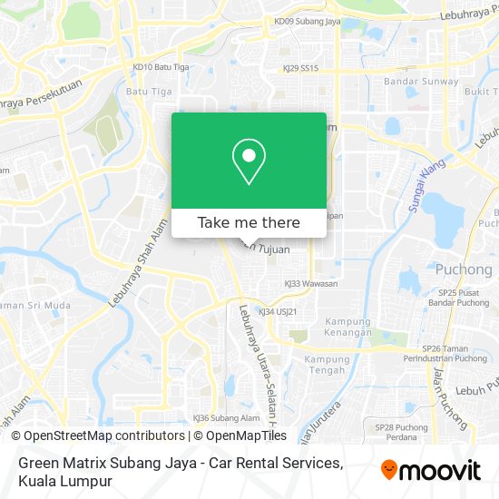 Green Matrix Subang Jaya - Car Rental Services map