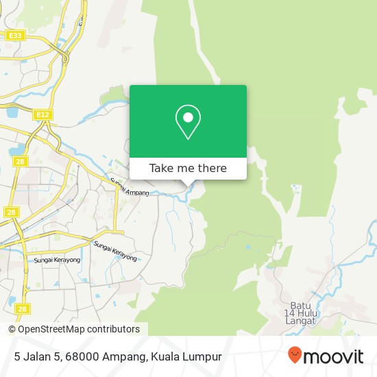 Peta 5 Jalan 5, 68000 Ampang