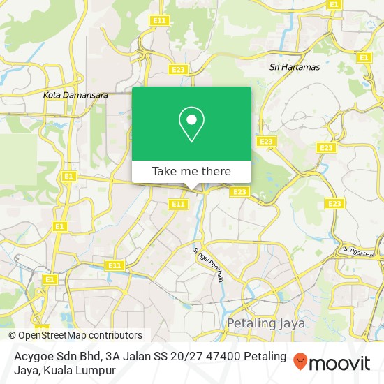 Peta Acygoe Sdn Bhd, 3A Jalan SS 20 / 27 47400 Petaling Jaya