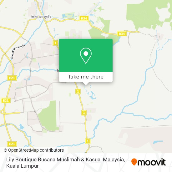 Lily Boutique Busana Muslimah & Kasual Malaysia map