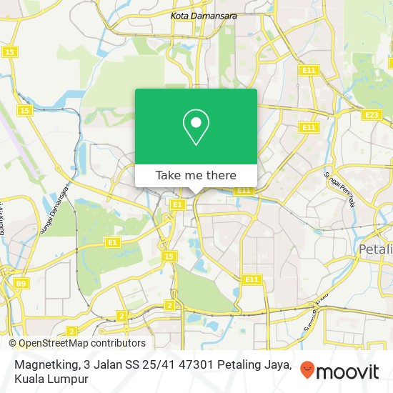 Peta Magnetking, 3 Jalan SS 25 / 41 47301 Petaling Jaya
