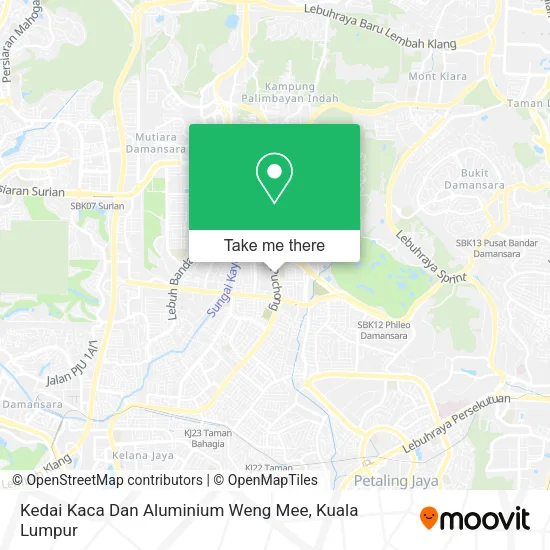 Kedai Kaca Dan Aluminium Weng Mee map