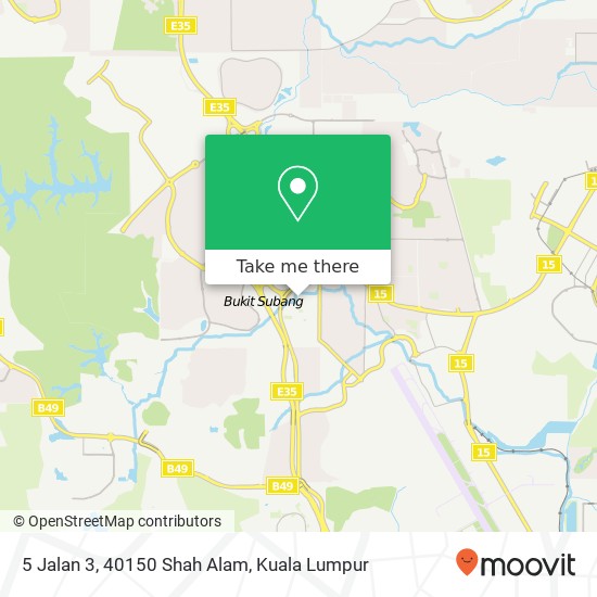 Peta 5 Jalan 3, 40150 Shah Alam