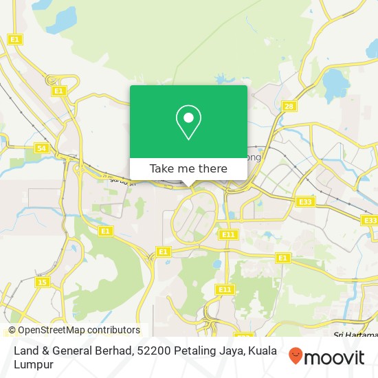 Land & General Berhad, 52200 Petaling Jaya map