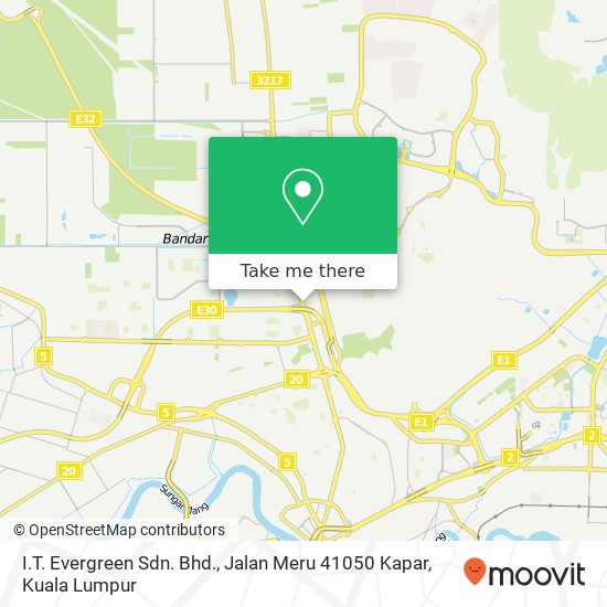 I.T. Evergreen Sdn. Bhd., Jalan Meru 41050 Kapar map