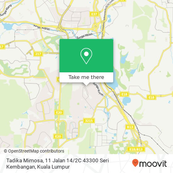 Peta Tadika Mimosa, 11 Jalan 14 / 2C 43300 Seri Kembangan