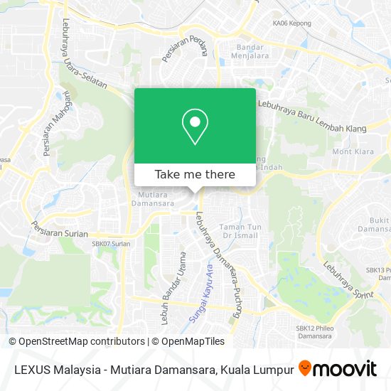 LEXUS Malaysia - Mutiara Damansara map