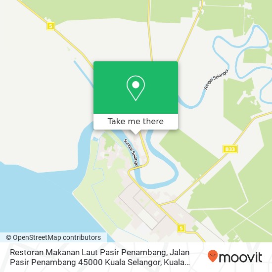 Restoran Makanan Laut Pasir Penambang, Jalan Pasir Penambang 45000 Kuala Selangor map