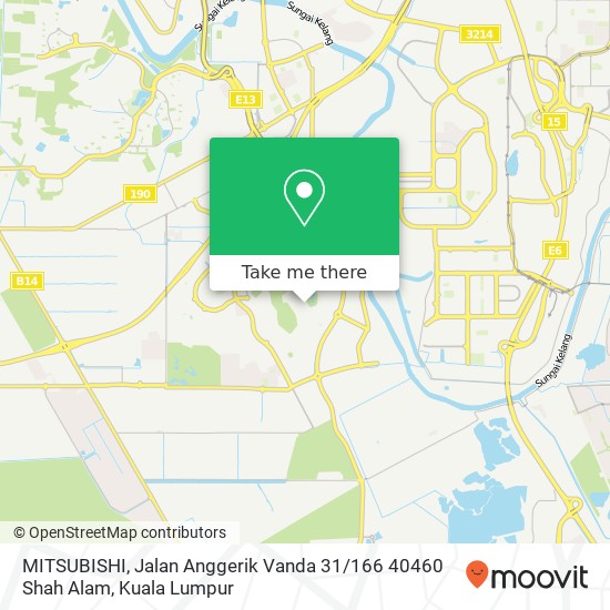 Peta MITSUBISHI, Jalan Anggerik Vanda 31 / 166 40460 Shah Alam