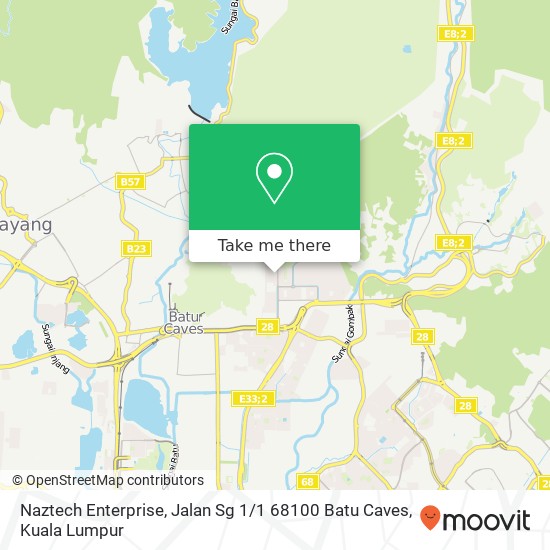 Peta Naztech Enterprise, Jalan Sg 1 / 1 68100 Batu Caves