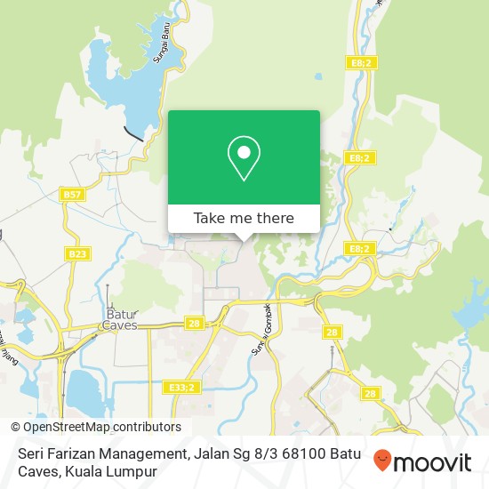 Peta Seri Farizan Management, Jalan Sg 8 / 3 68100 Batu Caves