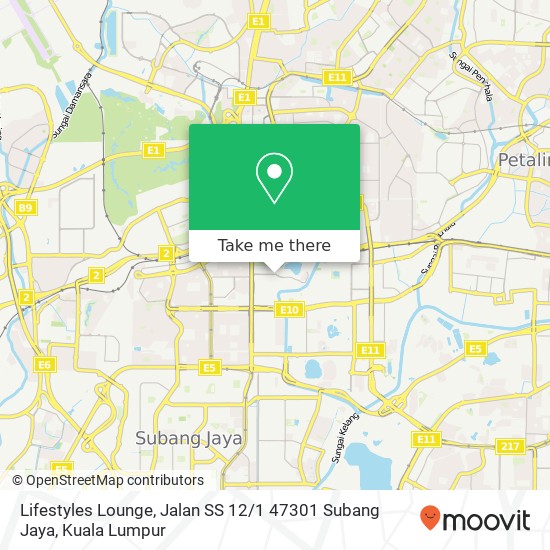 Lifestyles Lounge, Jalan SS 12 / 1 47301 Subang Jaya map