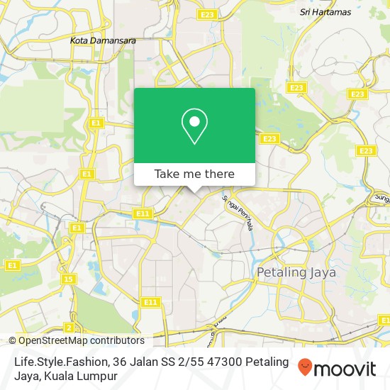 Life.Style.Fashion, 36 Jalan SS 2 / 55 47300 Petaling Jaya map