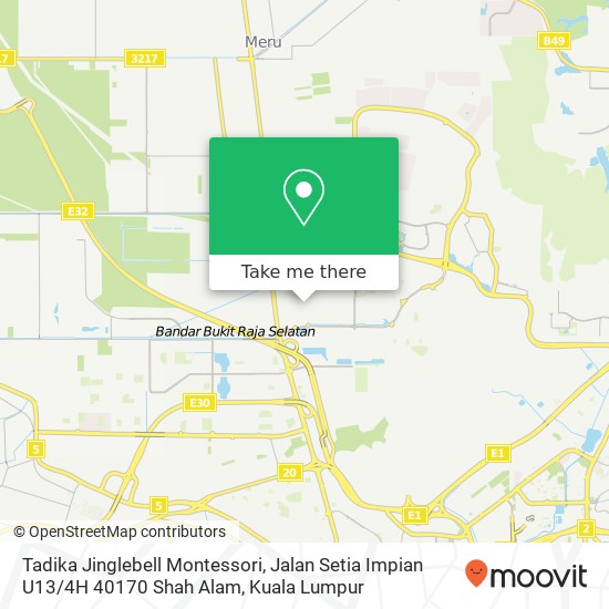 Tadika Jinglebell Montessori, Jalan Setia Impian U13 / 4H 40170 Shah Alam map