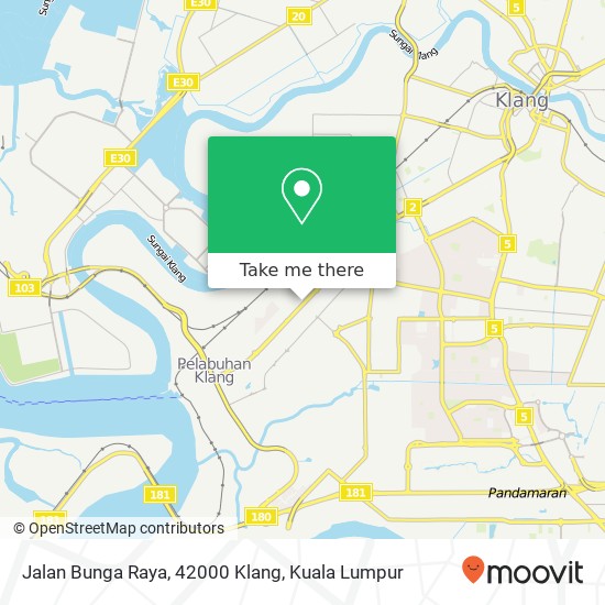 Peta Jalan Bunga Raya, 42000 Klang