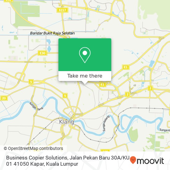 Business Copier Solutions, Jalan Pekan Baru 30A / KU 01 41050 Kapar map