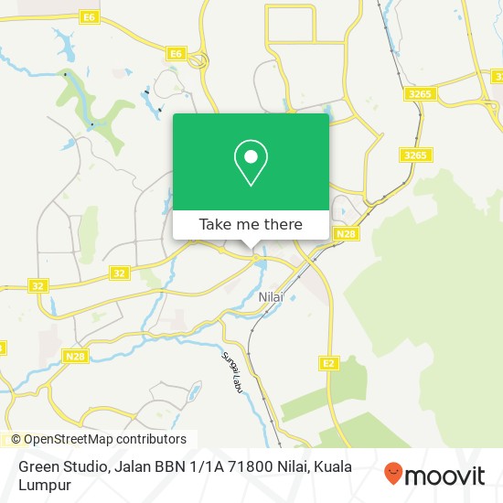 Green Studio, Jalan BBN 1 / 1A 71800 Nilai map