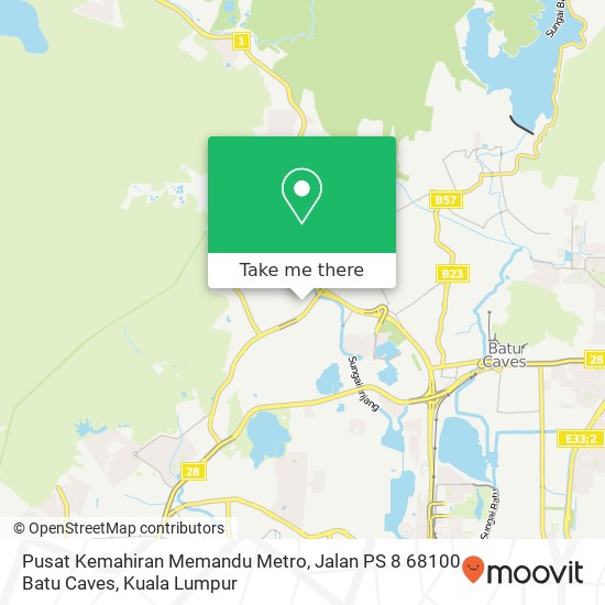 Pusat Kemahiran Memandu Metro, Jalan PS 8 68100 Batu Caves map