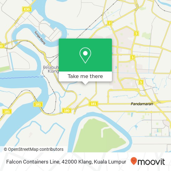 Peta Falcon Containers Line, 42000 Klang