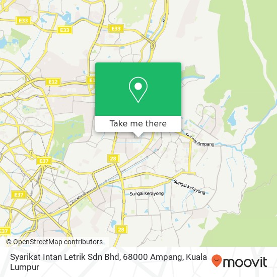 Peta Syarikat Intan Letrik Sdn Bhd, 68000 Ampang
