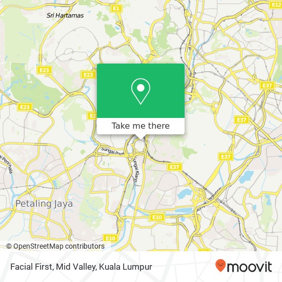 Facial First, Mid Valley map