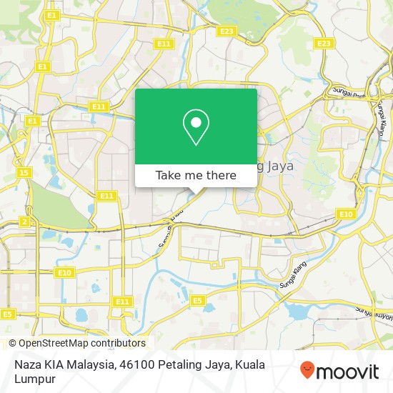 Peta Naza KIA Malaysia, 46100 Petaling Jaya