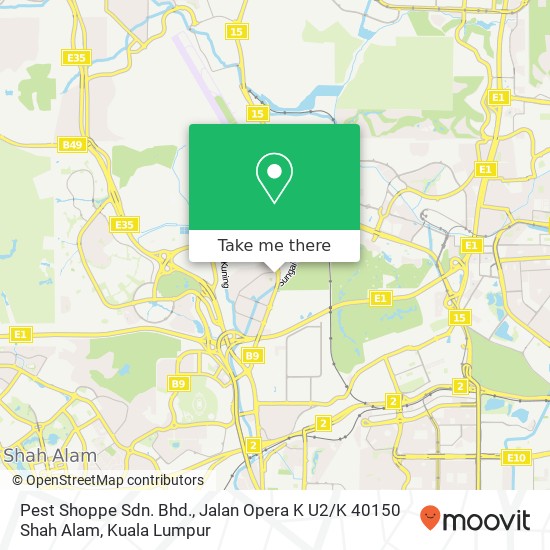 Pest Shoppe Sdn. Bhd., Jalan Opera K U2 / K 40150 Shah Alam map