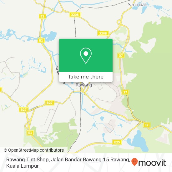 Rawang Tint Shop, Jalan Bandar Rawang 15 Rawang map