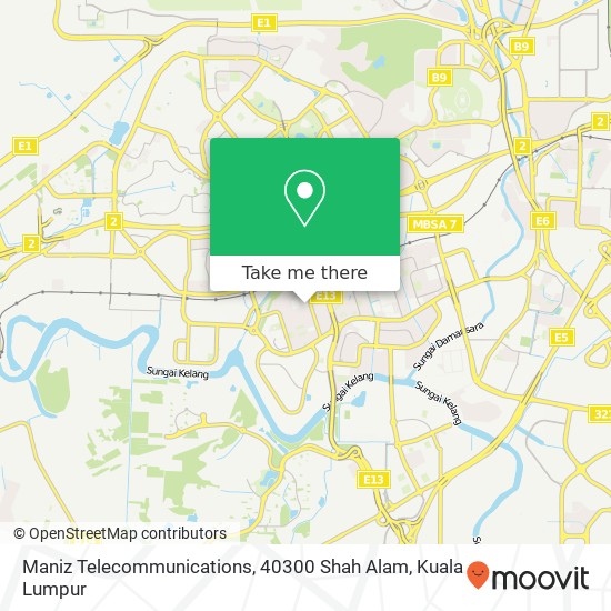 Maniz Telecommunications, 40300 Shah Alam map