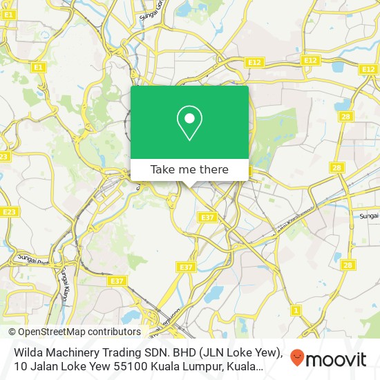 Wilda Machinery Trading SDN. BHD (JLN Loke Yew), 10 Jalan Loke Yew 55100 Kuala Lumpur map