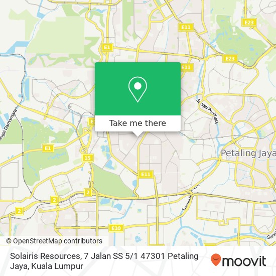 Solairis Resources, 7 Jalan SS 5 / 1 47301 Petaling Jaya map
