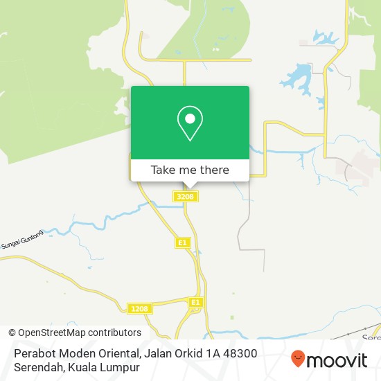 Peta Perabot Moden Oriental, Jalan Orkid 1A 48300 Serendah