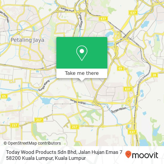 Today Wood Products Sdn Bhd, Jalan Hujan Emas 7 58200 Kuala Lumpur map