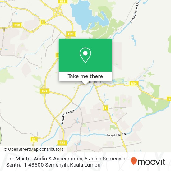 Car Master Audio & Accessories, 5 Jalan Semenyih Sentral 1 43500 Semenyih map