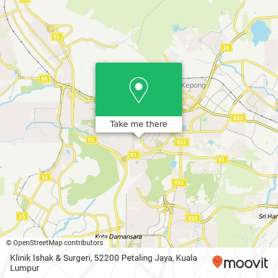 Klinik Ishak & Surgeri, 52200 Petaling Jaya map