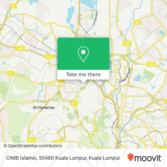 Peta CIMB Islamic, 50480 Kuala Lumpur