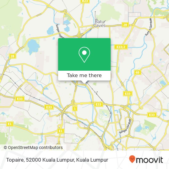 Topaire, 52000 Kuala Lumpur map