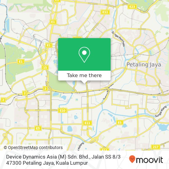 Peta Device Dynamics Asia (M) Sdn. Bhd., Jalan SS 8 / 3 47300 Petaling Jaya