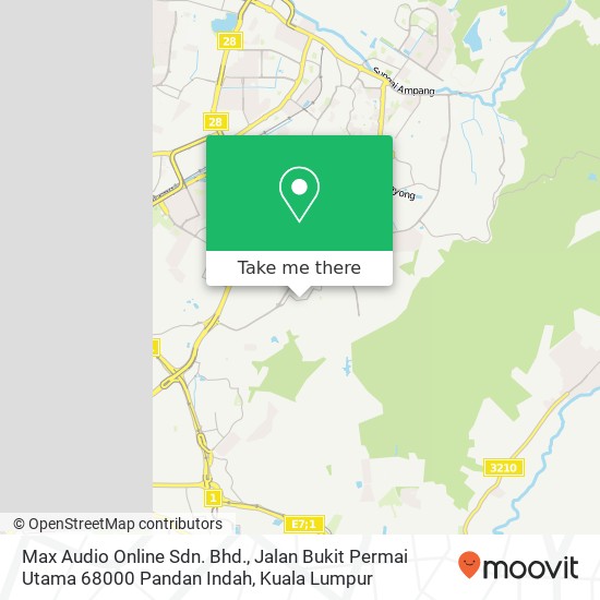 Max Audio Online Sdn. Bhd., Jalan Bukit Permai Utama 68000 Pandan Indah map