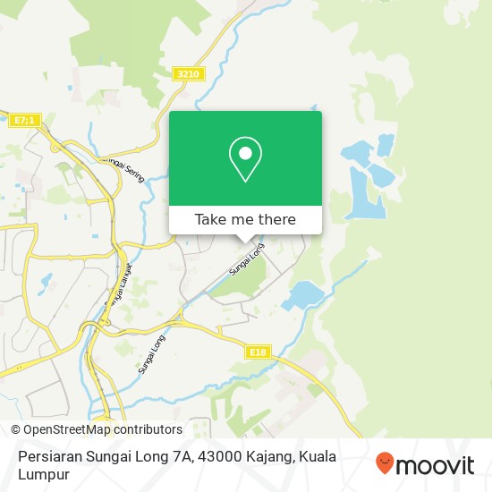 Peta Persiaran Sungai Long 7A, 43000 Kajang